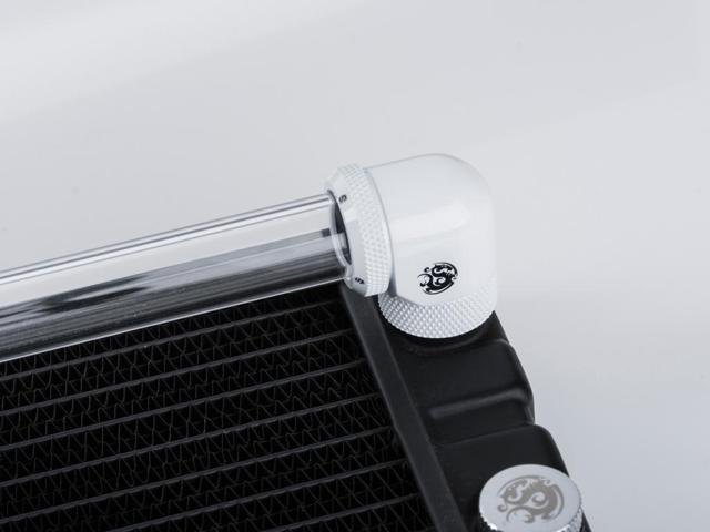 Bitspower Deluxe White Enhance Rotary G1/4' 90-Degree Multi-Link Adapter For OD 16MM