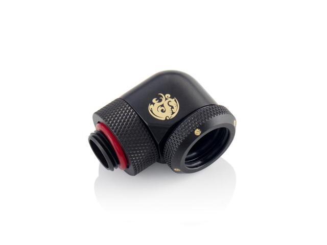 Bitspower Carbon Black Enhance Rotary G1/4' 90-Degree Multi-Link Adapter For OD 16MM