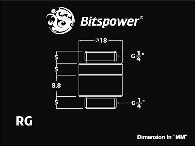 Bitspower G1/4' True Brass Rotary G1/4' Extender-13.8mm