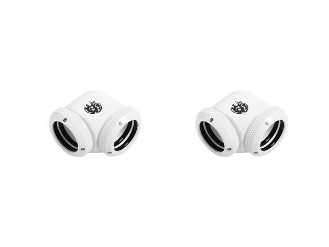 Bitspower Deluxe White Enhance 90-Degree Dual Multi-Link Adapter For OD 16MM (2PCS)
