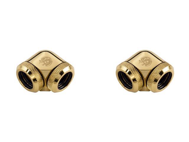 Bitspower True Brass Enhance 90-Degree Dual Multi-Link Adapter For OD 14MM (2PCS)