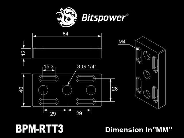 Bitspower Rapid Transit Terminal (84mm, 1 channel)