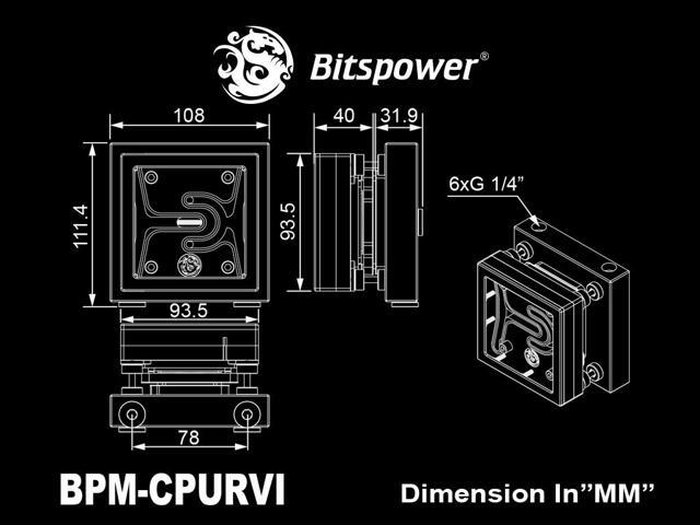 Bitspower CPU Block Summit Revo Intel Edition(12th/13th/14th Gen Intel CPU,LGA1700)