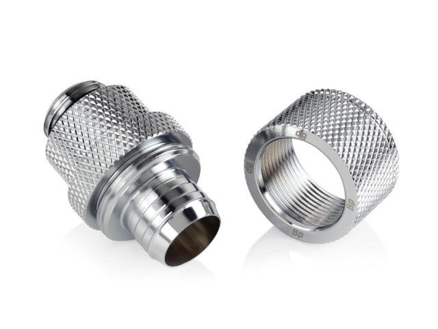 Bitspower Computer Water Cooling G1/4' Silver Shining Rotary Compression Fitting CC6 Ultimate For ID 7/16' OD 5/8' Tube (2 PCS)