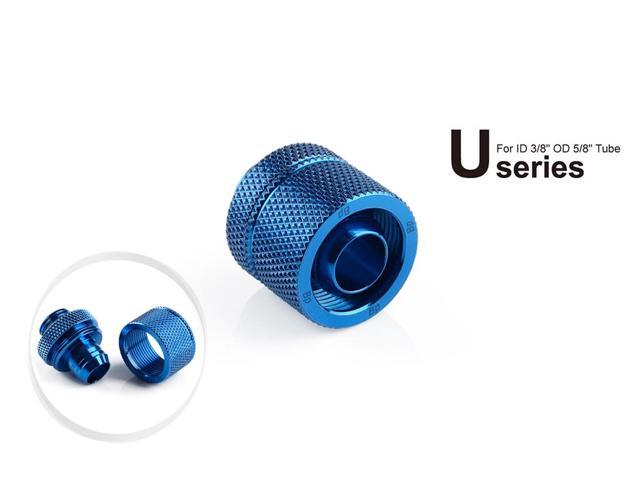 Bitspower Computer Water Cooling G1/4' Royal Blue Compression Fitting CC3 Ultimate for ID 3/8' OD 5/8' Tube (2 PCS)