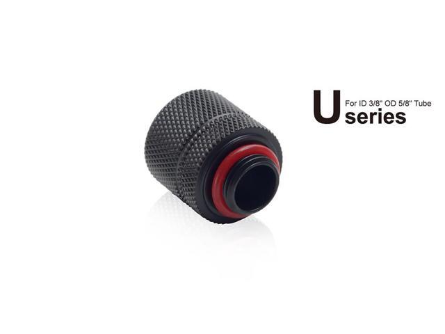 Bitspower Computer Water Cooling G1/4' Carbon Black Compression Fitting CC3 Ultimate For ID 3/8' OD 5/8' Tube (2 PCS)