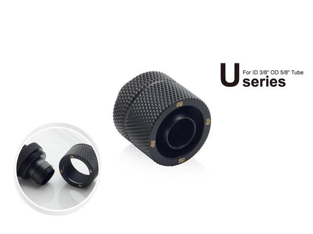 Bitspower Computer Water Cooling G1/4' Carbon Black Compression Fitting CC3 Ultimate For ID 3/8' OD 5/8' Tube (2 PCS)