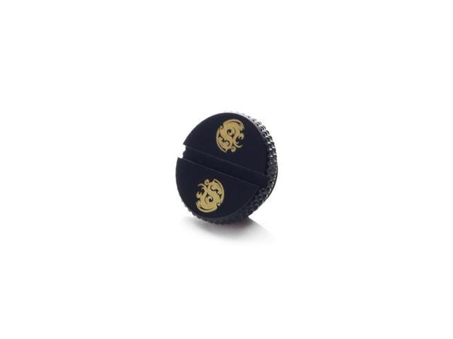 Bitspower Computer Water Cooling G1/4' Carbon Black Low-Profile Stop Fitting (2 PCS)