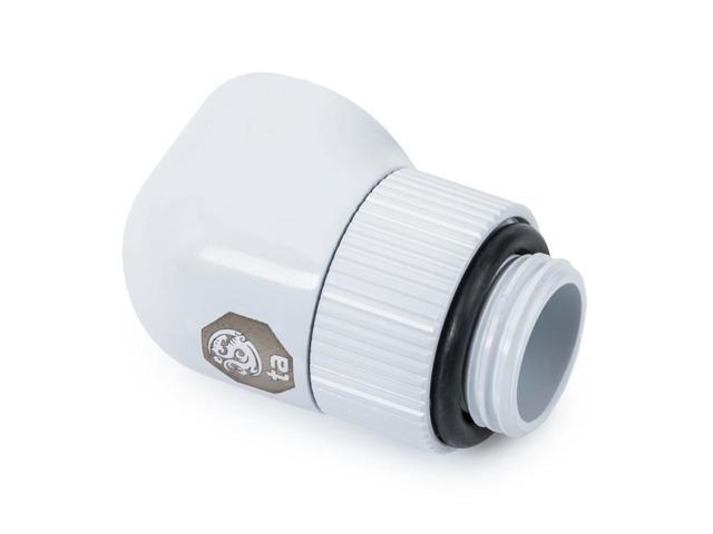 Bitspower Computer Water Cooling G1/4' Rotary 90-Degree IG1/4' Extender (Deluxe White) (2 PCS)
