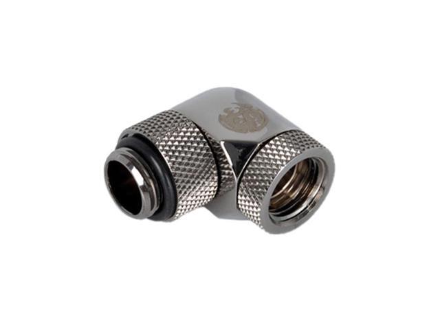 Bitspower Computer Water Cooling G1/4' Black Sparkle Dual Rotary Angle IG1/4' Extender(2 PCS)