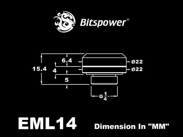 Bitspower G1/4' True Brass Enhance Multi-Link For OD 14MM
