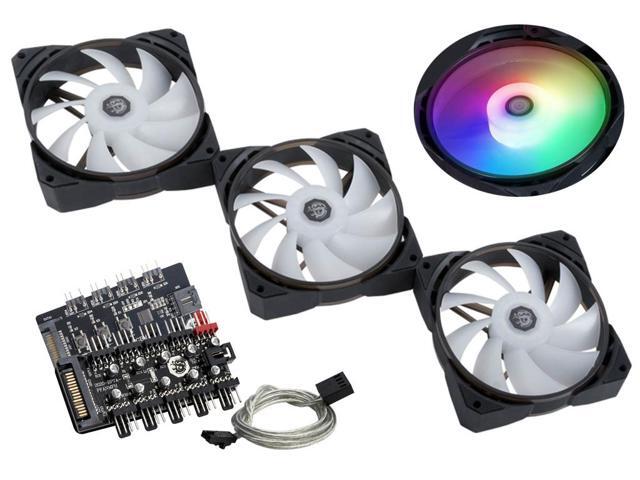 Bitspower Touchaqua NJORD II 120 PWM Fan, Digital RGB, 3-Pack