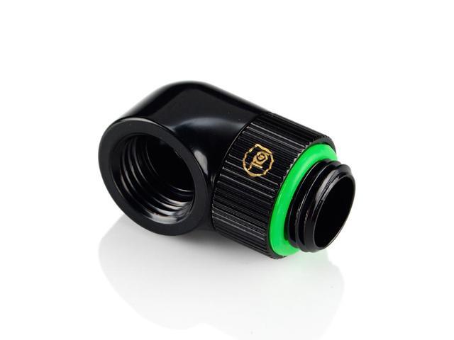 Bitspower TA G1/4' Rotary 90-Degree IG1/4' Extender (Glorious Black) (2 PCS)