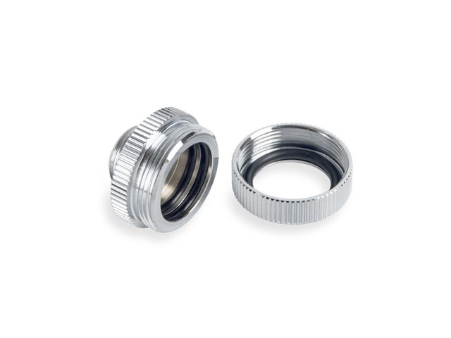 Bitspower Dual O-Ring G1/4' Tighten Fitting For Hard Tubing OD16MM (Glorious Silver)2pcs/pack-BPTA-DOTFH1622-GS