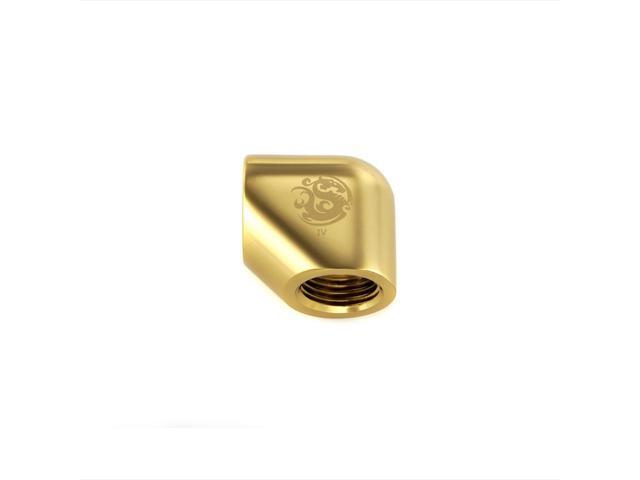 Bitspower True Brass 90-Degree With Dual Inner G1/4' Extender(2PCS)