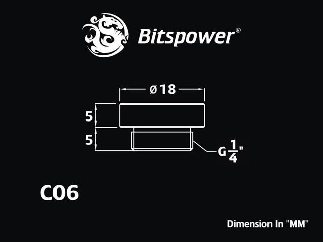 Bitspower G1/4' Royal Blue Stop Fitting (2pcs/pack)