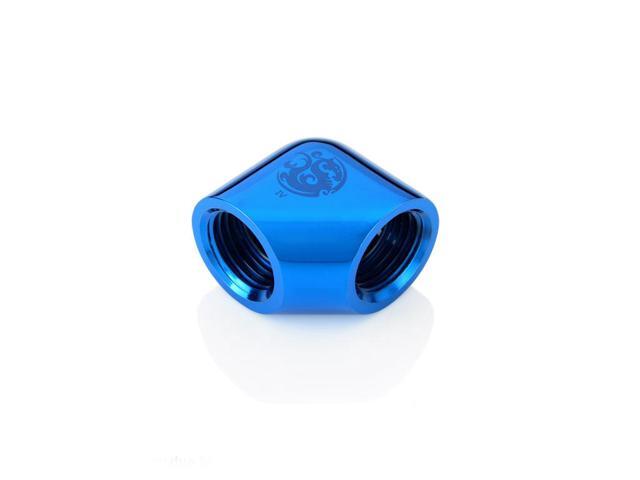 Bitspower Royal Blue 90-Degree With Dual Inner G1/4' Extender (2pcs/pack)