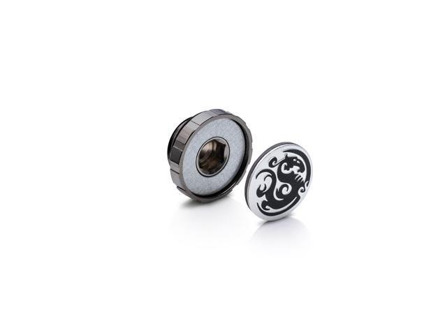 Bitspower Artemis Black Sparkle Stop Fitting with Magnetic Logo (4 PCS)