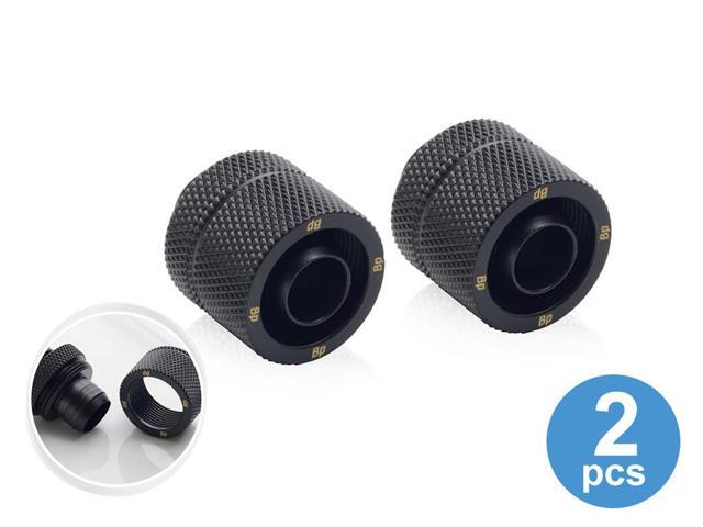 Bitspower Computer Water Cooling G1/4' Carbon Black Compression Fitting CC3 Ultimate For ID 3/8' OD 5/8' Tube (2 PCS)