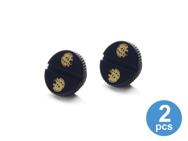 Bitspower Computer Water Cooling G1/4' Carbon Black Low-Profile Stop Fitting (2 PCS)