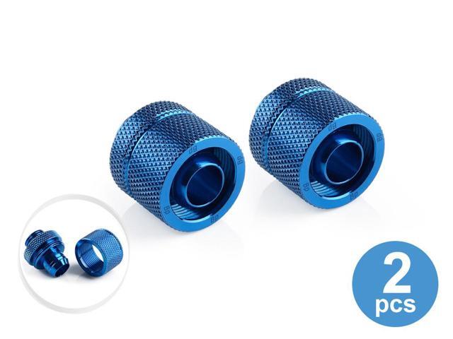 Bitspower Computer Water Cooling G1/4' Royal Blue Compression Fitting CC3 Ultimate for ID 3/8' OD 5/8' Tube (2 PCS)