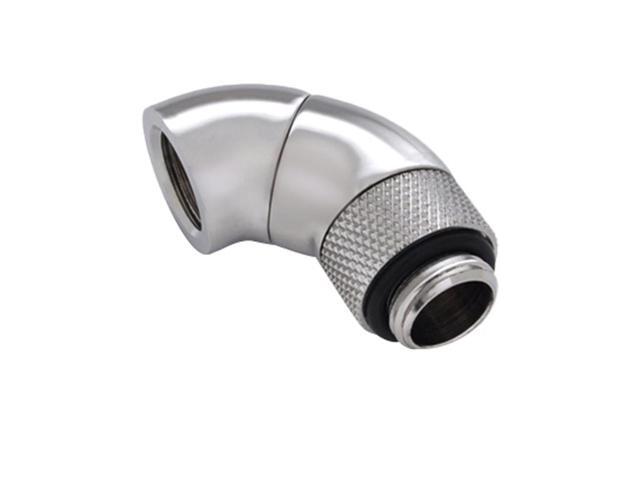 Bitspower G1/4' Silver Shining Dual Rotary 90-Degree IG1/4' Extender BP-90R2
