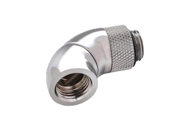 Bitspower G1/4' Silver Shining Dual Rotary 90-Degree IG1/4' Extender BP-90R2