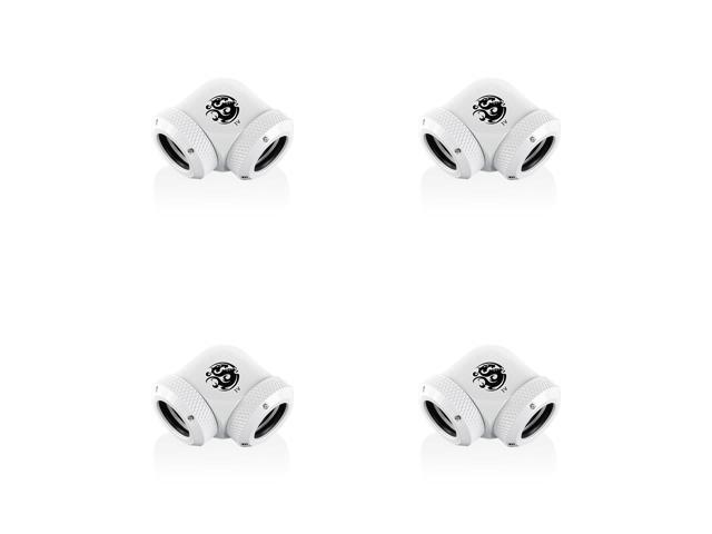 Bitspower Deluxe White Enhance 90-Degree Dual Multi-Link Adapter For OD 12MM (4PCS)