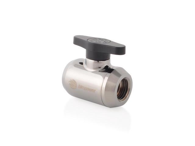 Bitspower G1/4' Mini Valve with Black Handle, Black Sparkle Body