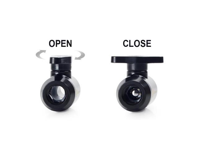 Bitspower Matt Black Mini Valve Rotary G1/4'& Inner G14'With Black Handle