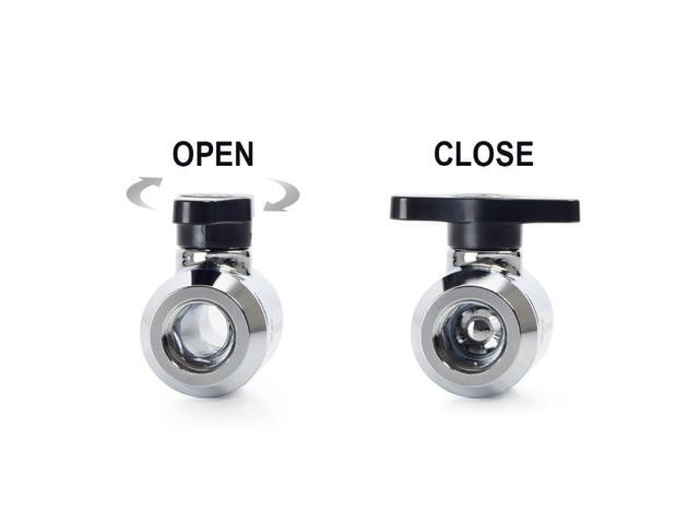 Bitspower Silver Mini Valve Rotary G1/4'& Inner G14'With Black Handle