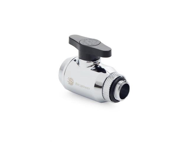Bitspower Silver Mini Valve Rotary G1/4'& Inner G14'With Black Handle