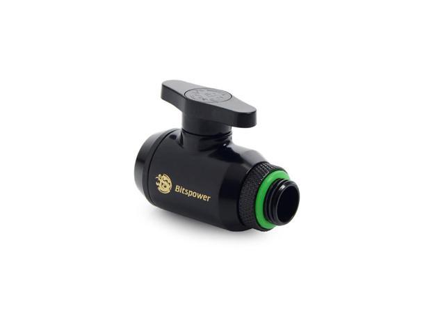 Bitspower Matt Black Mini Valve Rotary G1/4'& Inner G14'With Black Handle