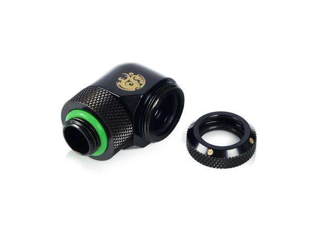 Bitspower Matt Black Enhance Rotary G1/4' 90-Degree Multi-Link Adapter For OD 14MM (2PCS)