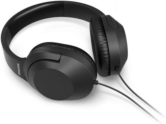 Philips Wired Over Ear Stereo Headphones for Studio Monitoring DJ Headphone with Dual Plug for PC Laptop, Black