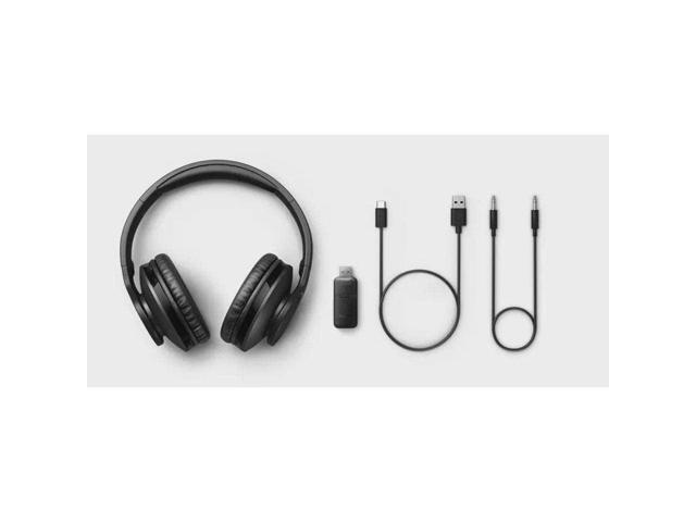 PHILIPS Wireless Headphones for TV Over Ear, Bluetooth, Low Latency, USB Transmitter, TAH6206BK