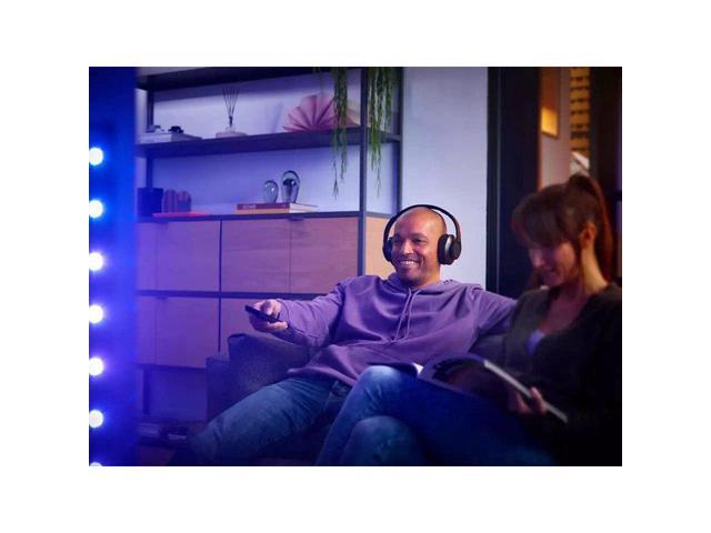 PHILIPS Wireless Headphones for TV Over Ear, Bluetooth, Low Latency, USB Transmitter, TAH6206BK