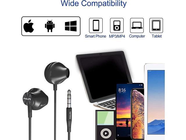 Philips Wired Earbuds Earphones, in Ear Bass Crystal Clear Sound, Ergonomic Comfort-Fit