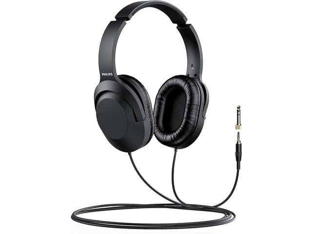 PHILIPS Over Ear Wired Stereo Headphones for Podcasts, Studio Monitoring and Recording Headset for Computer, Keyboard and Guitar with 6.3 mm (1/4')...