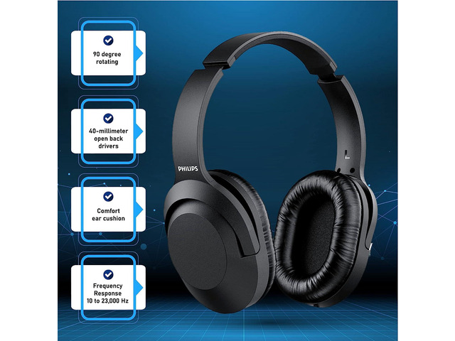 PHILIPS Over Ear Wired Stereo Headphones for Podcasts, Studio Monitoring and Recording Headset for Computer, Keyboard and Guitar with 6.3 mm (1/4')...