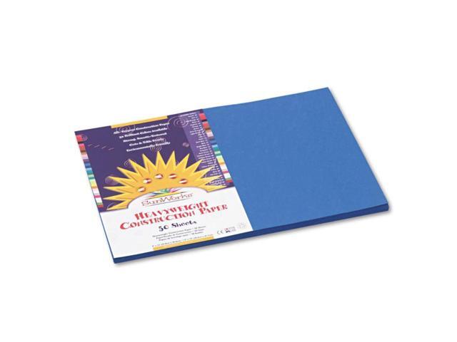 Pacon 7507 SunWorks Construction Paper Heavyweight 12 x 18 Bright Blue 50 Sheets