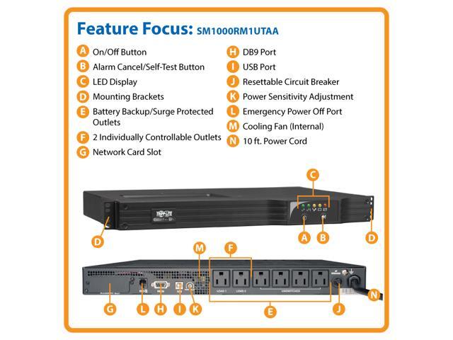 TRIPP LITE SmartPro SM1000RM1UTAA UPS
