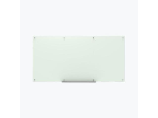 Luxor WGB9648M Magnetic Wall-Mounted Glass Board - 96' x 48' - White Surface, Frameless