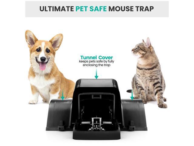 eXuby Pet-Safe Mouse Trap w/ Tunnel Design (3 Pack) - Dual Entry for Better Capture Rate - Prevents Accidental Triggering - Avoid Finger Snapping -...