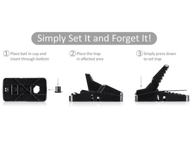Large Powerful Rat Traps (10 Pack) - Kills Instantly with Powerful Steel Spring - Setup in Seconds - Wash & Reuse Over & Over - Hands Free Disposal...