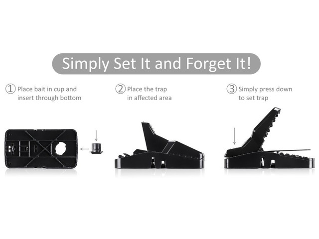 Large Powerful Rat Traps (20 Pack) - Kills Instantly with Powerful Steel Spring - Setup in Seconds - Wash & Reuse Over & Over - Hands Free Disposal...