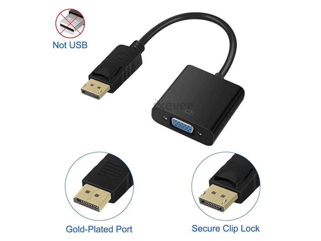 DP2VGA DisplayPort to VGA Adapter, 5 Pack Gold-Plated Display Port to VGA Adapter (Male to Female) Compatible with Computer, Desktop, Laptop, PC,...