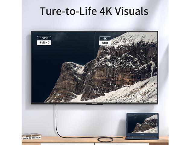 2Pack DisplayPort to HDMI Cable 6Ft 4K@60Hz, iXever DP Display Port to HDMI, Male to Male, Gold Plated, Aluminum Shell, UHD High Speed for Lenovo,...