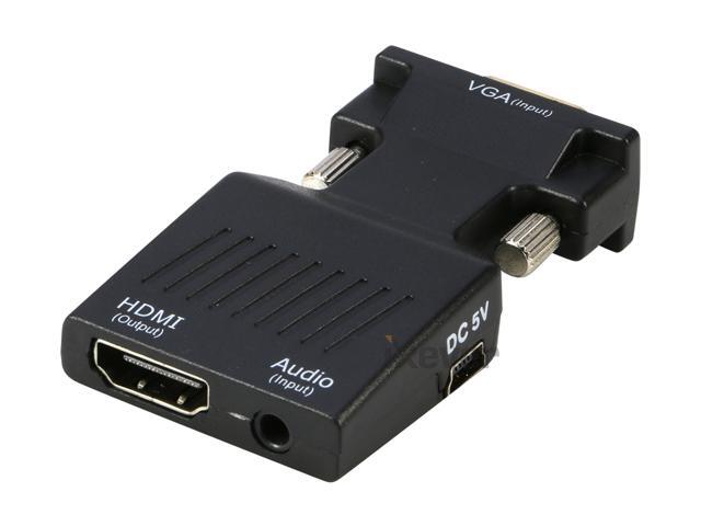 VGA to HDMI Adapter Converter with Audio, Full HD 1080P VGA Male to HDMI Female for Older Computer Laptop with VGA output to TV, Monitor or...