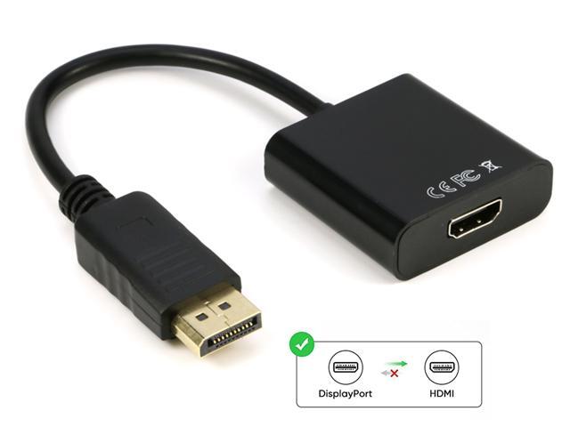 DisplayPort to HDMI Adapter 1080P, IXEVER DP DisplayPort Male to HDMI Female Converter Adaptor, Gold Plated, for HDTV, Monitor, Projectors